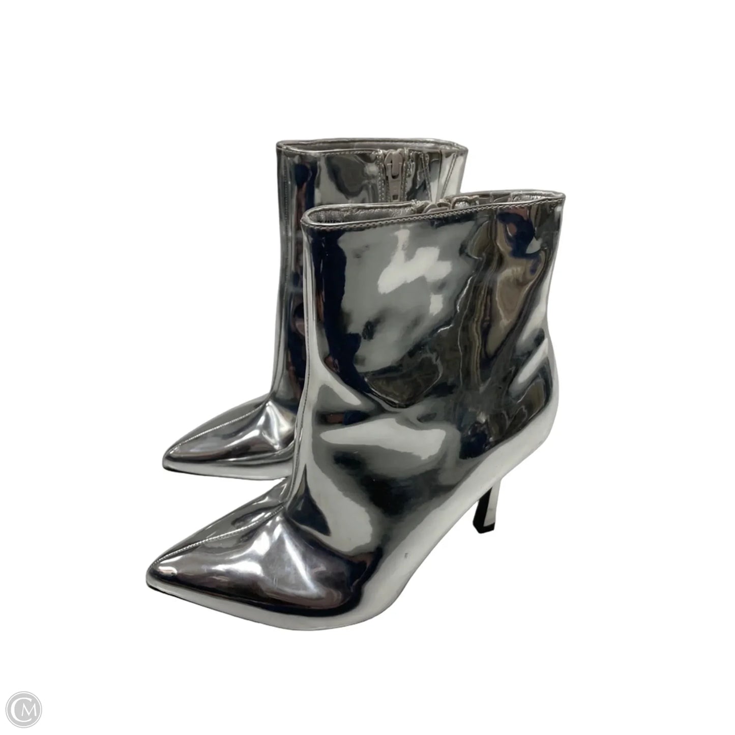 Boots Ankle Heels By A New Day In Silver, Size: 6