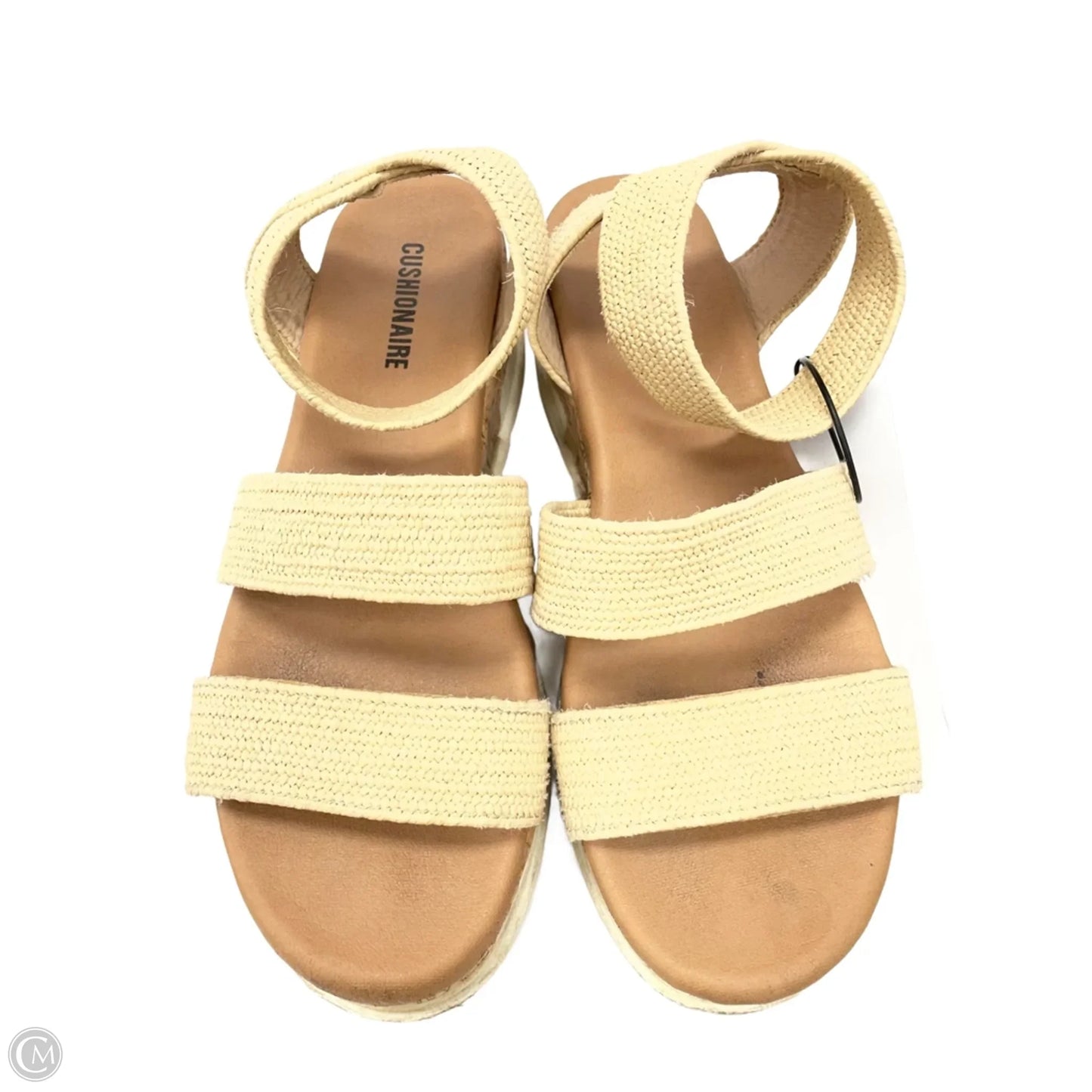 Sandals Heels Platform By Cushionaire In Tan, Size: 8.5