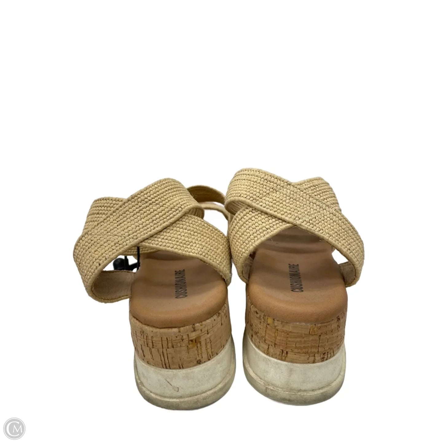 Sandals Heels Platform By Cushionaire In Tan, Size: 8.5