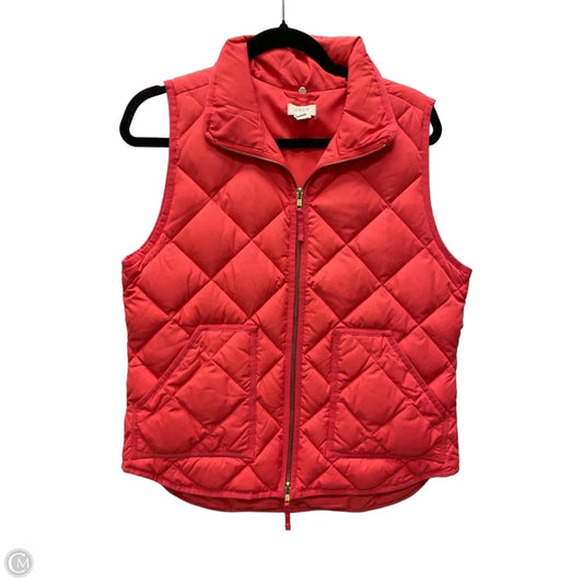 Vest Puffer & Quilted By J. Crew In Orange, Size: M