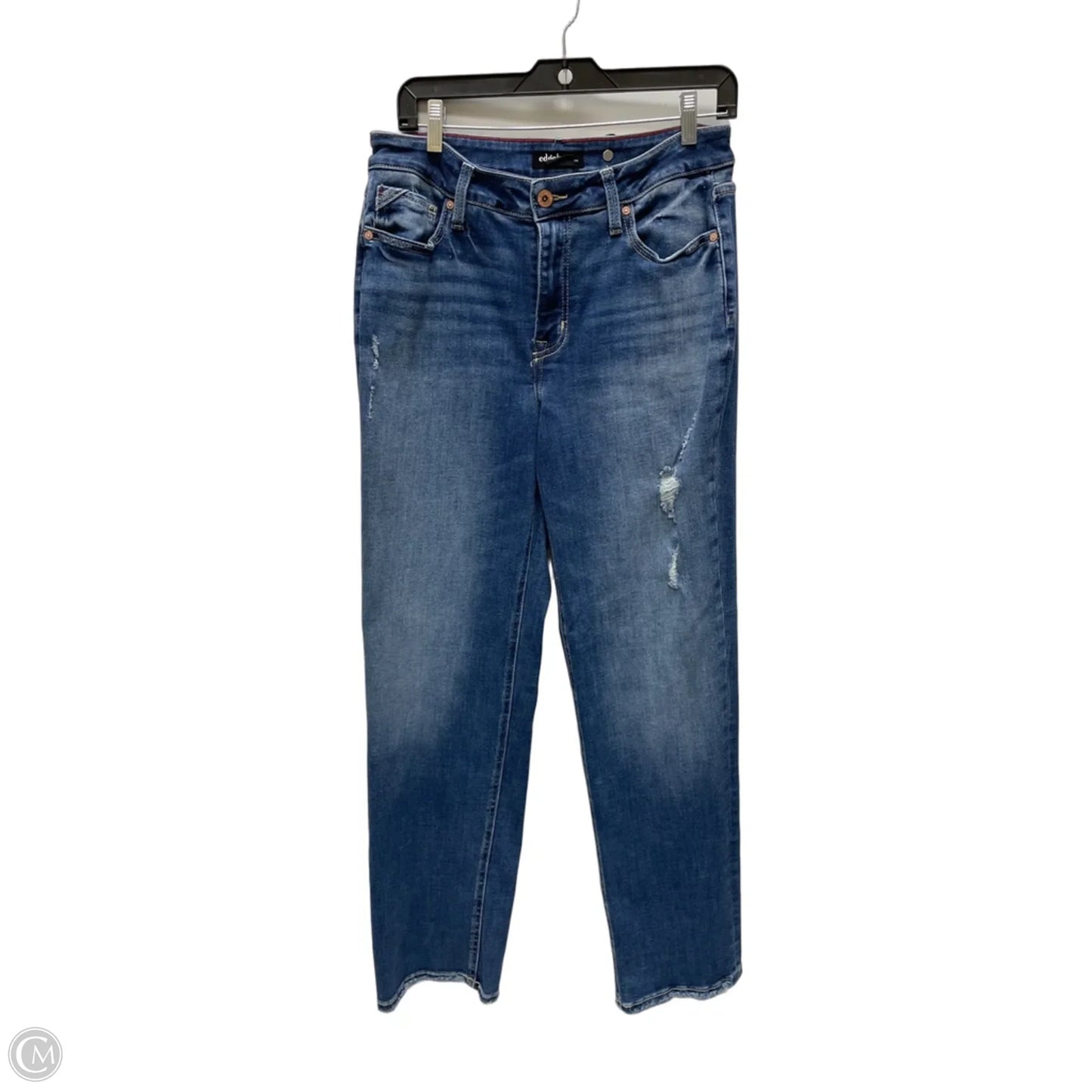 Jeans Straight By Edgely In Blue Denim, Size: 10