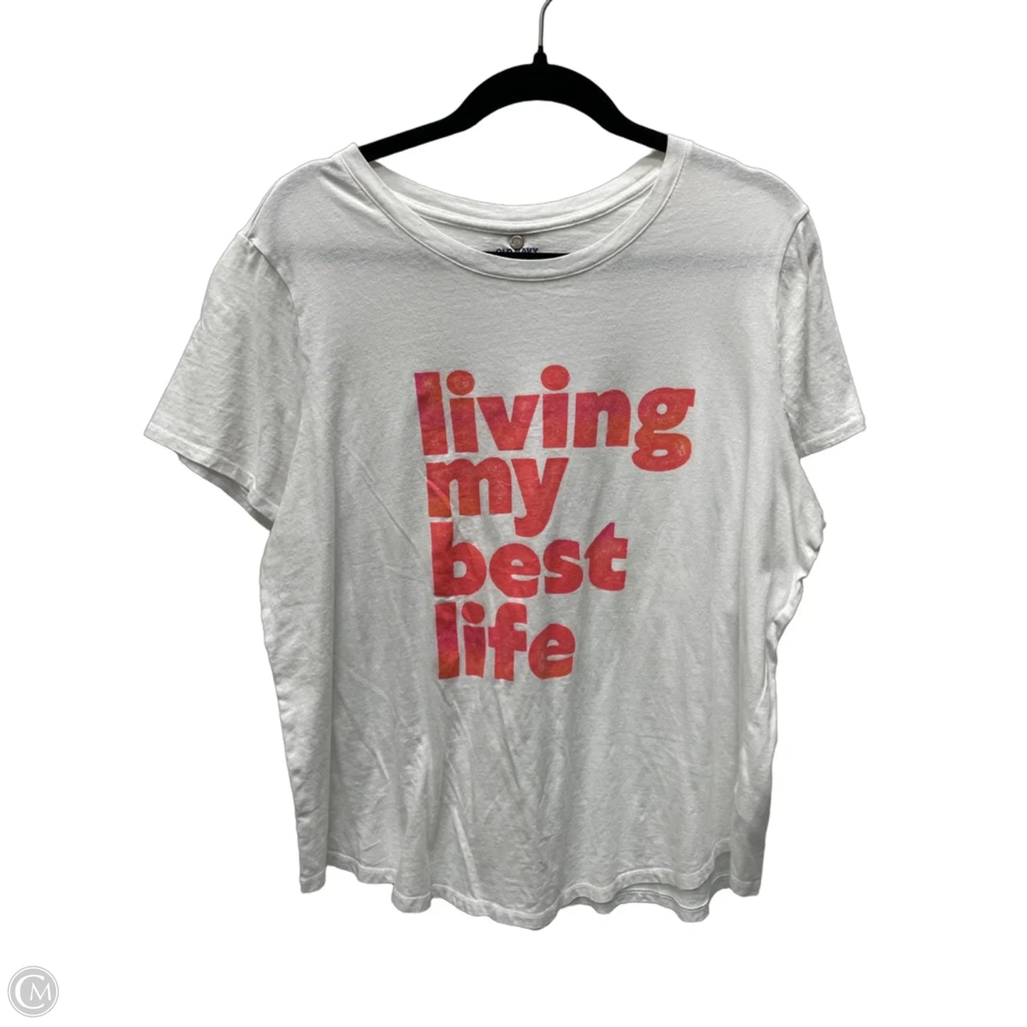 Top Short Sleeve By Old Navy In White, Size: Xl