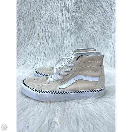 Shoes Sneakers By Vans In Tan & White, Size: 7