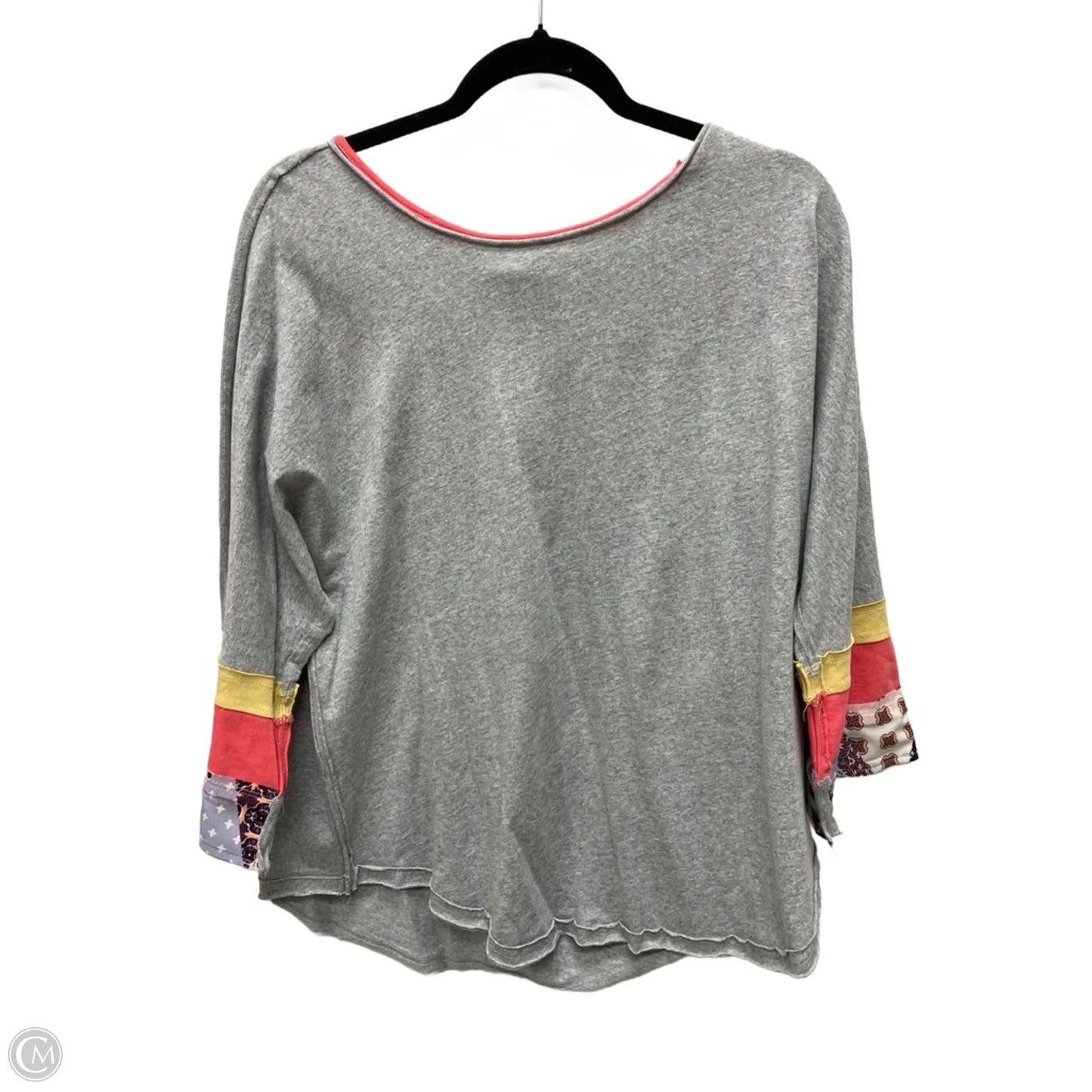 Top 3/4 Sleeve By Altard State In Grey, Size: L