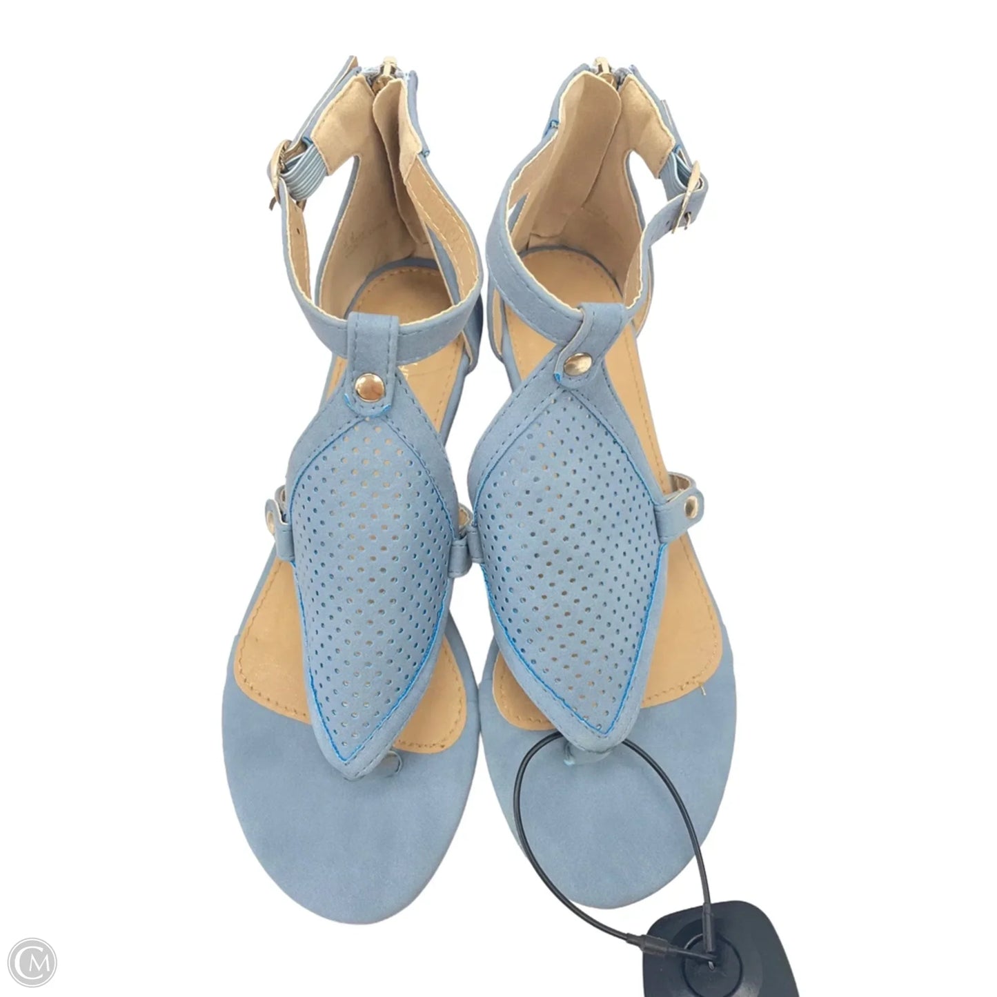 Sandals Heels Wedge By Catherine Malandrino In Blue, Size: 6
