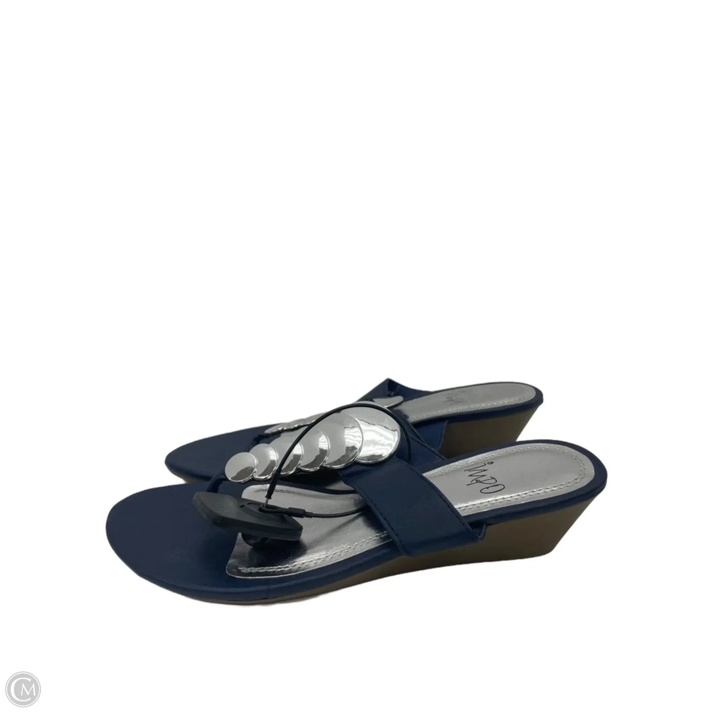 Sandals Heels Wedge By Impo In Navy, Size: 6