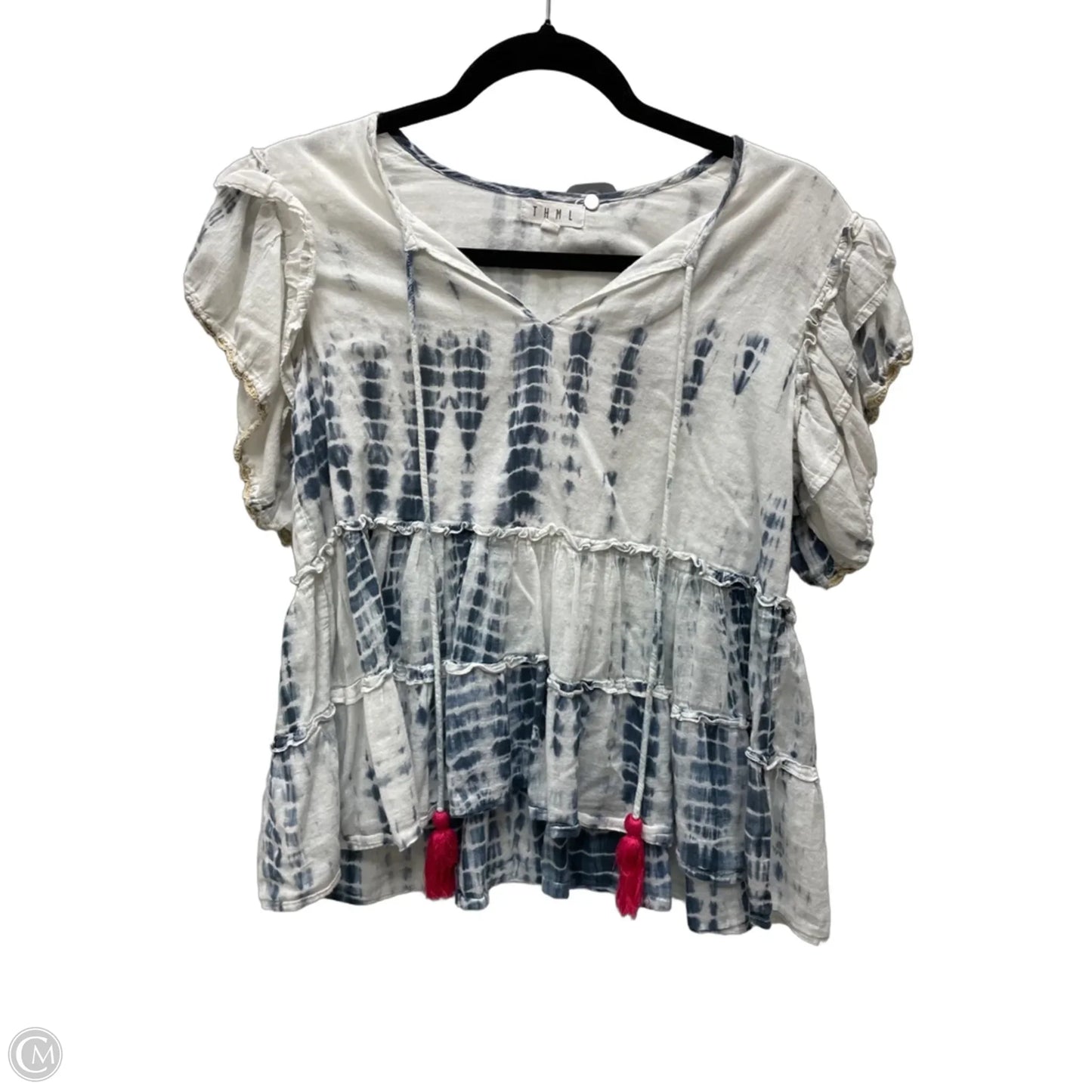 Top Short Sleeve By Thml In Tie Dye Print, Size: S