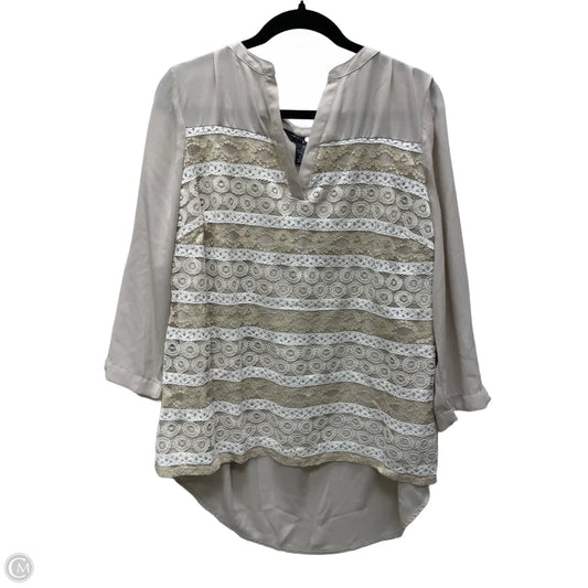 Blouse Long Sleeve By Investments In Floral Print, Size: 1x