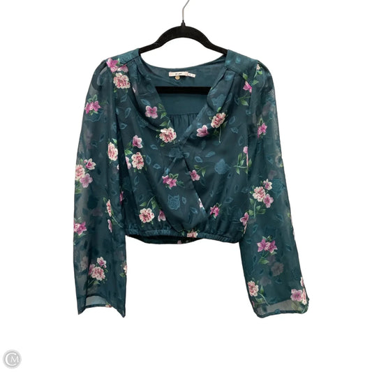 Blouse Long Sleeve By Mi Ami In Floral Print, Size: Xs