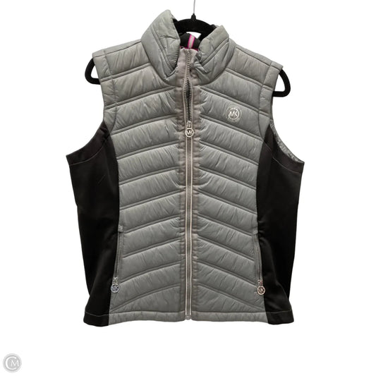 Vest Puffer & Quilted By Michael By Michael Kors In Grey, Size: L