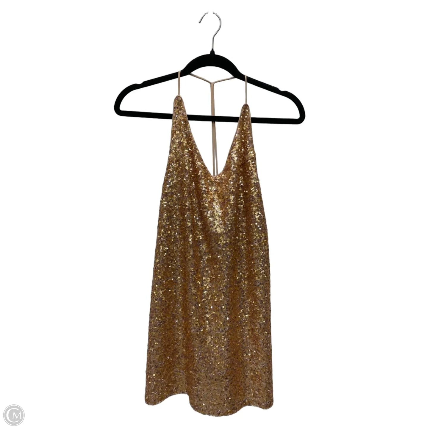 Dress Party Short By Honey Punch In Gold & Orange, Size: S