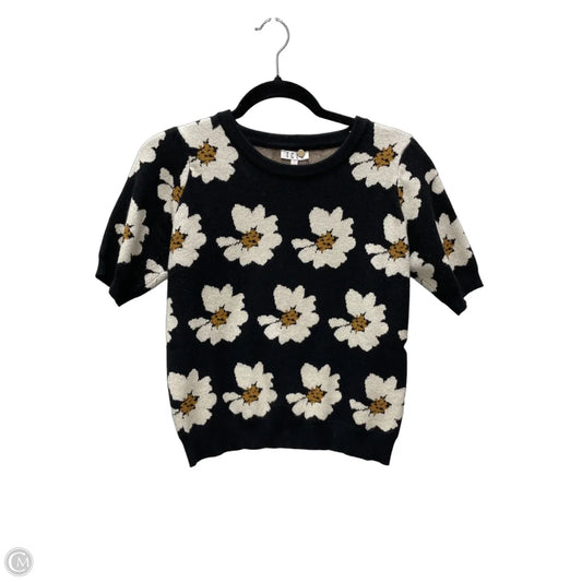 Sweater Short Sleeve By Tcec In Floral Print, Size: S