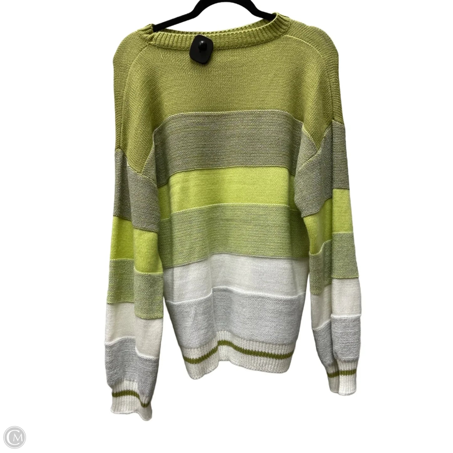 Sweater By Clothes Mentor In Green & White, Size: Xl