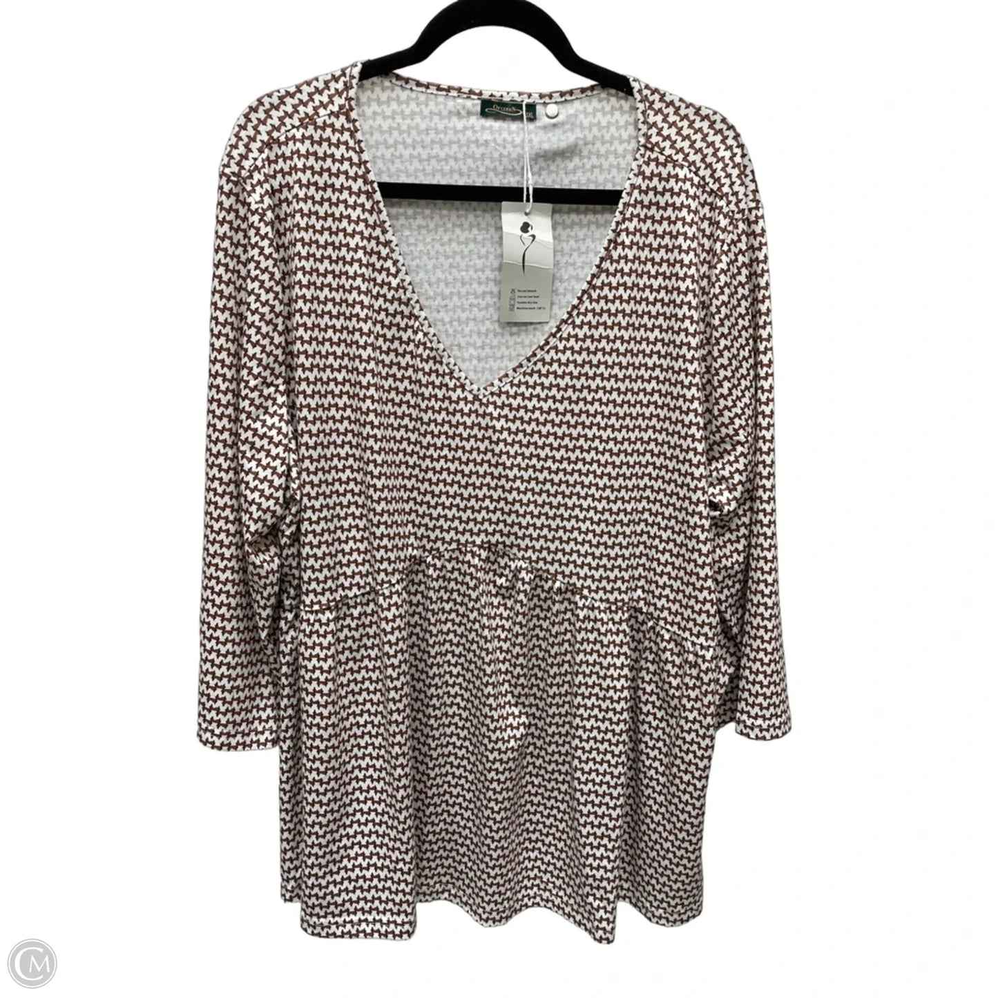 Top Short Sleeve By Cme In Geometric Pattern, Size: 3x