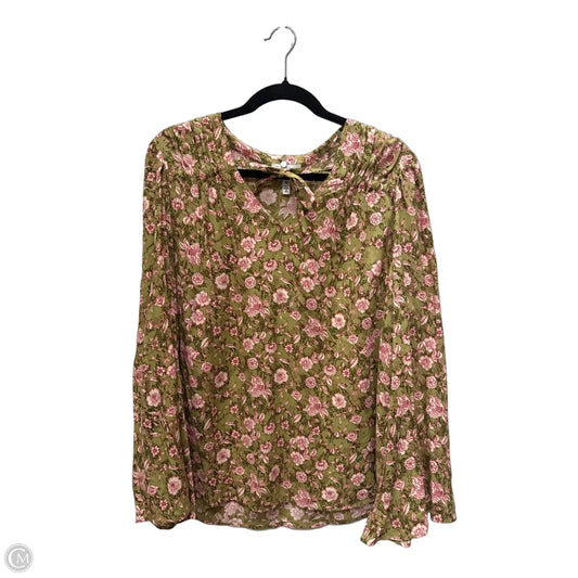 Top Long Sleeve By Jessica Simpson In Floral Print, Size: M