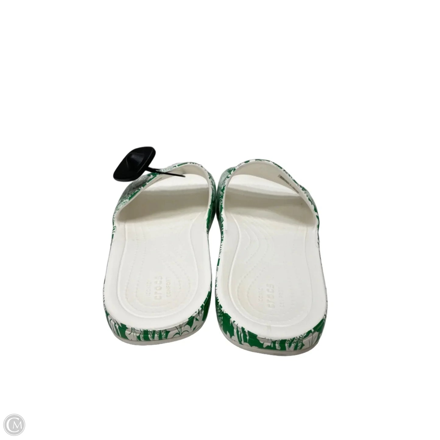 Sandals Flats By Crocs In Tropical Print, Size: 10