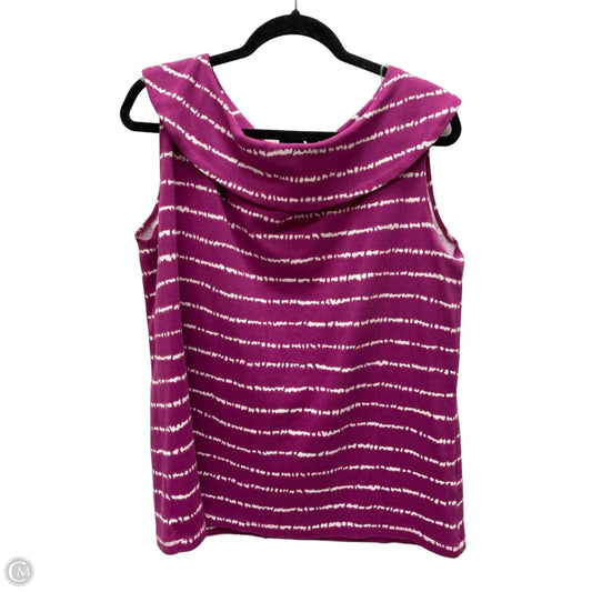 Top Sleeveless By Rafaella In Tie Dye Print, Size: 2x