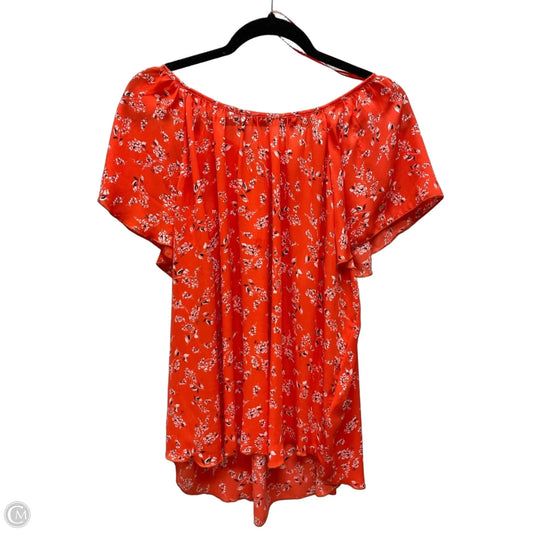 Blouse Short Sleeve By Philosophy In Floral Print, Size: 1x