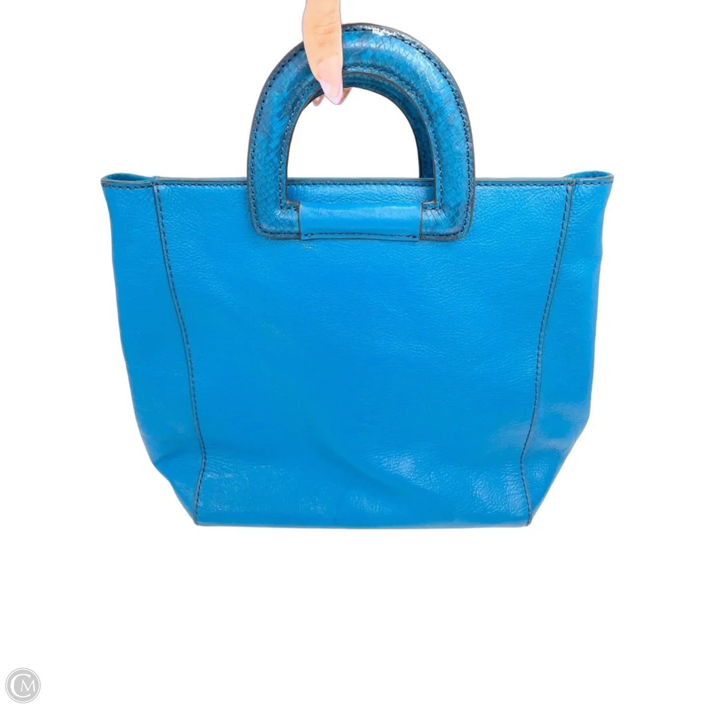 Handbag Leather By Fossil, Size: Medium