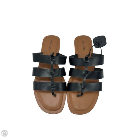 Sandals Flats By Maurices In Black, Size: 9.5