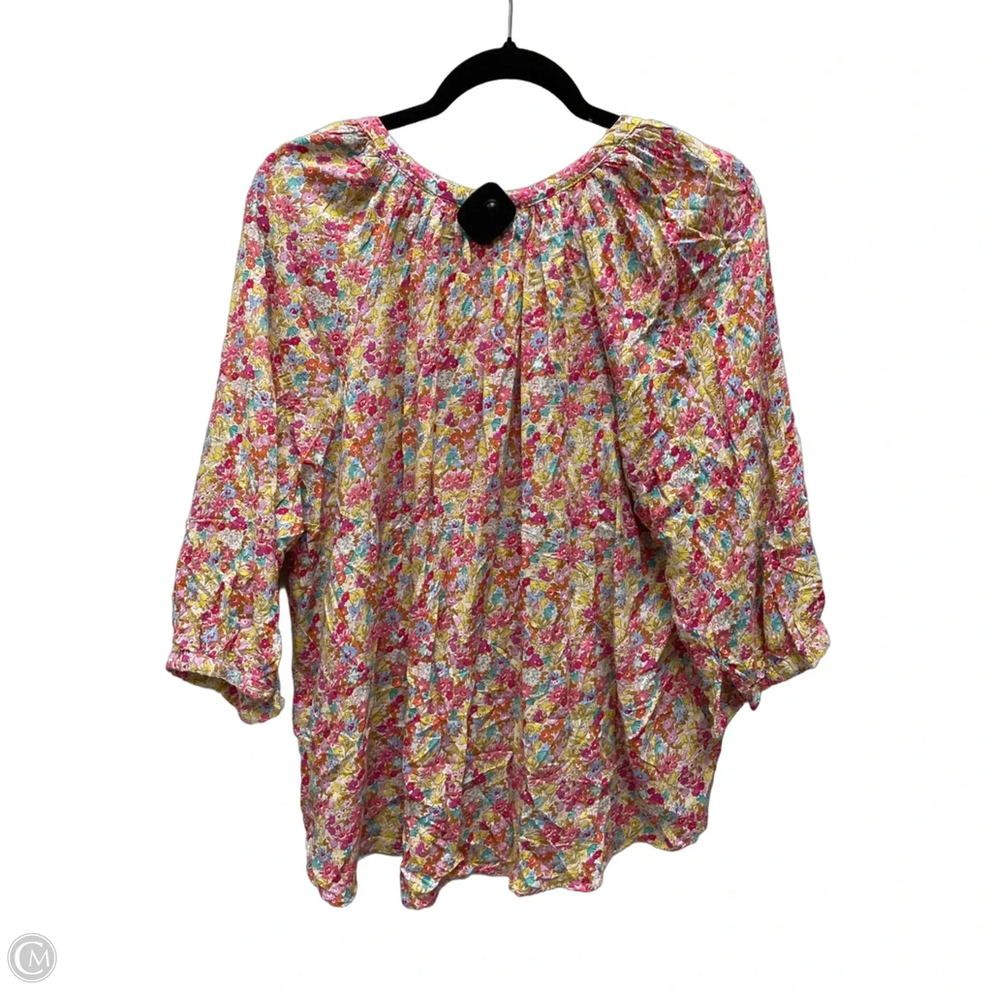 Top 3/4 Sleeve By Jones New York In Floral Print, Size: 2x
