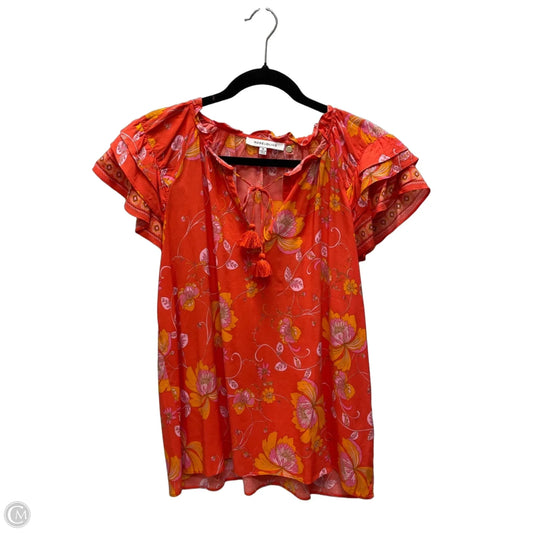 Top Short Sleeve By Rose And Olive In Floral Print, Size: M