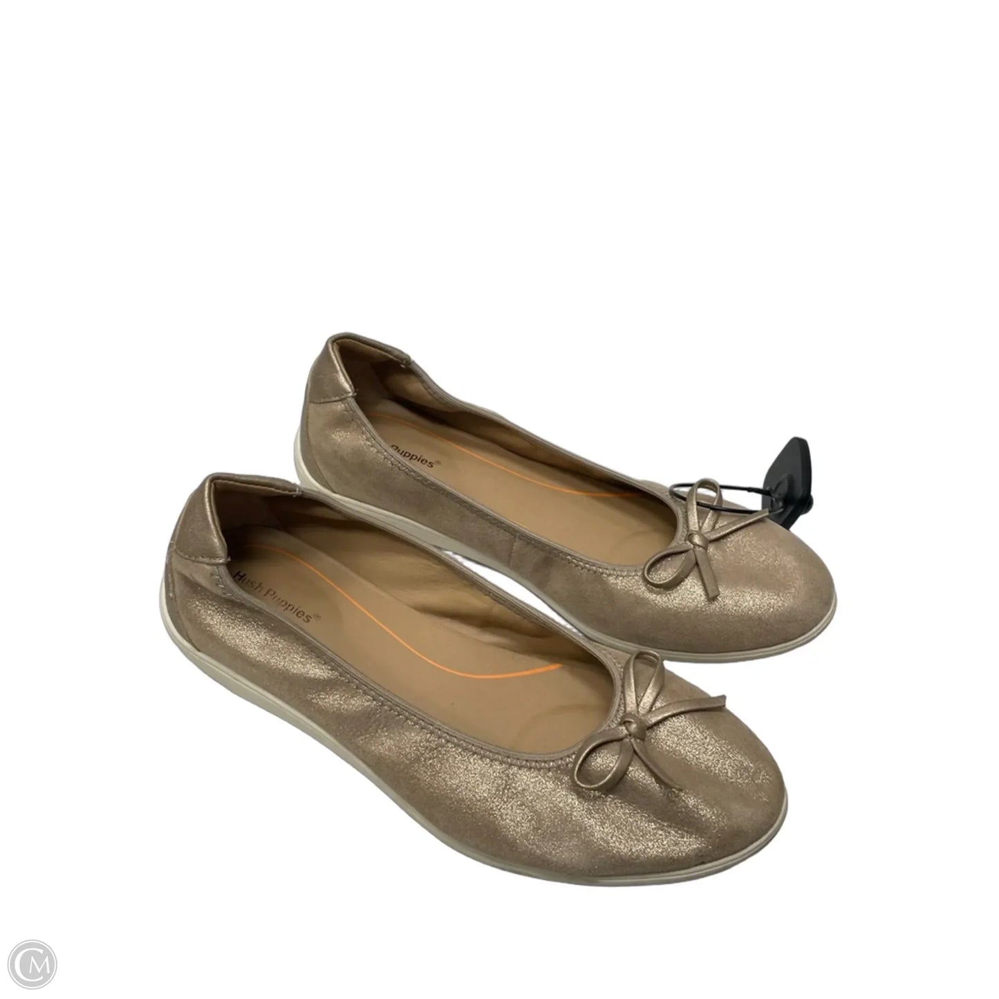 Shoes Flats By Hush Puppies In Gold, Size: 7.5