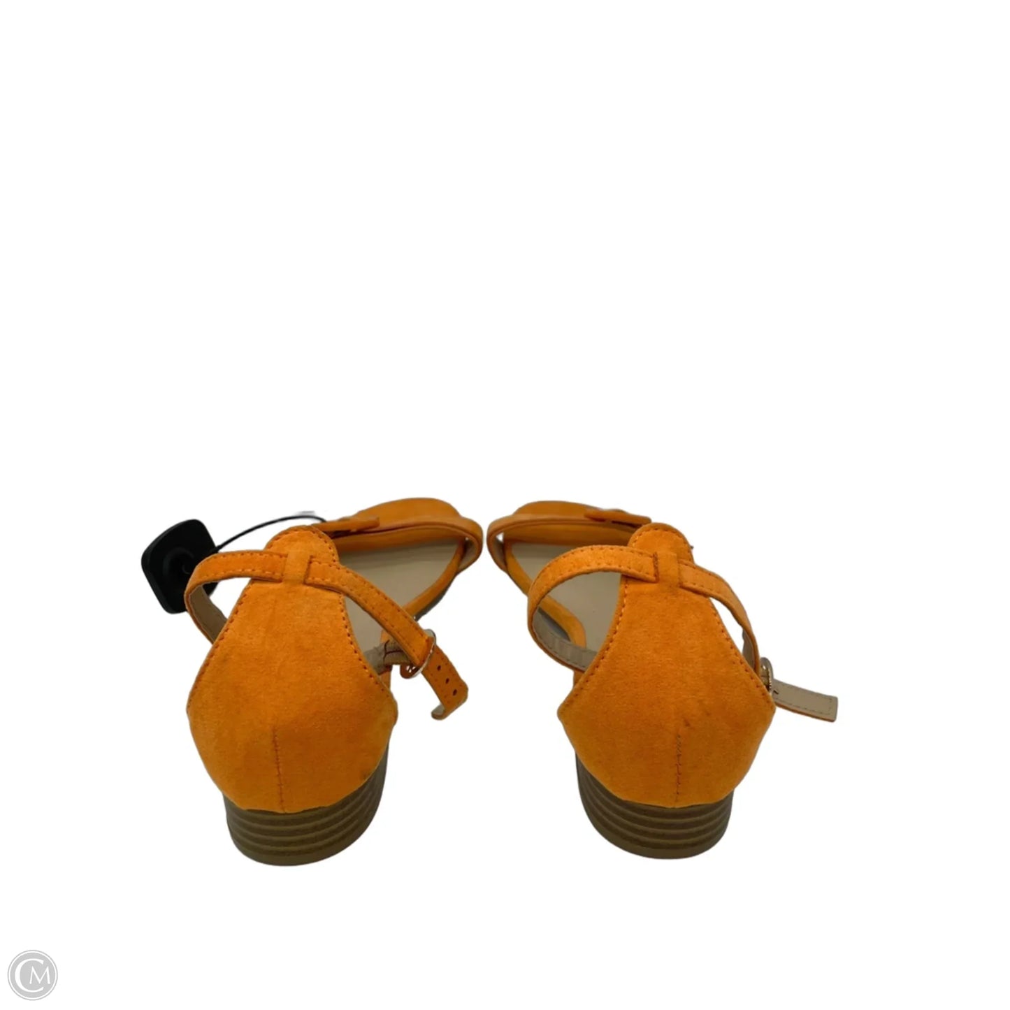 Sandals Heels Block By Ann Taylor In Orange, Size: 7.5