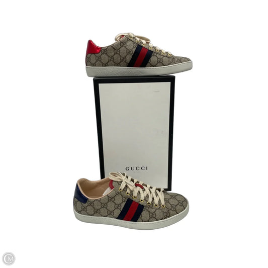 Shoes Luxury Designer By Gucci In Multi-colored, Size: 9.5