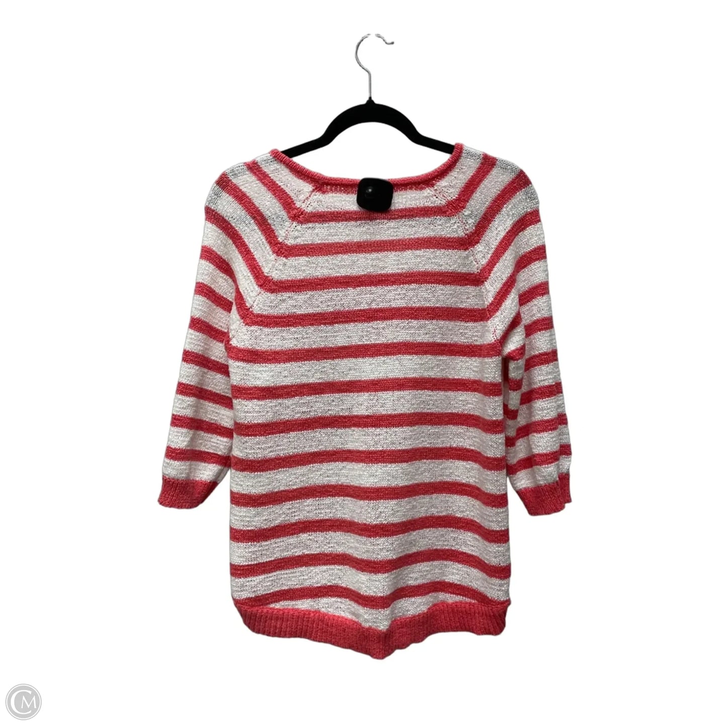 Sweater By Chicos In Striped Pattern, Size: L