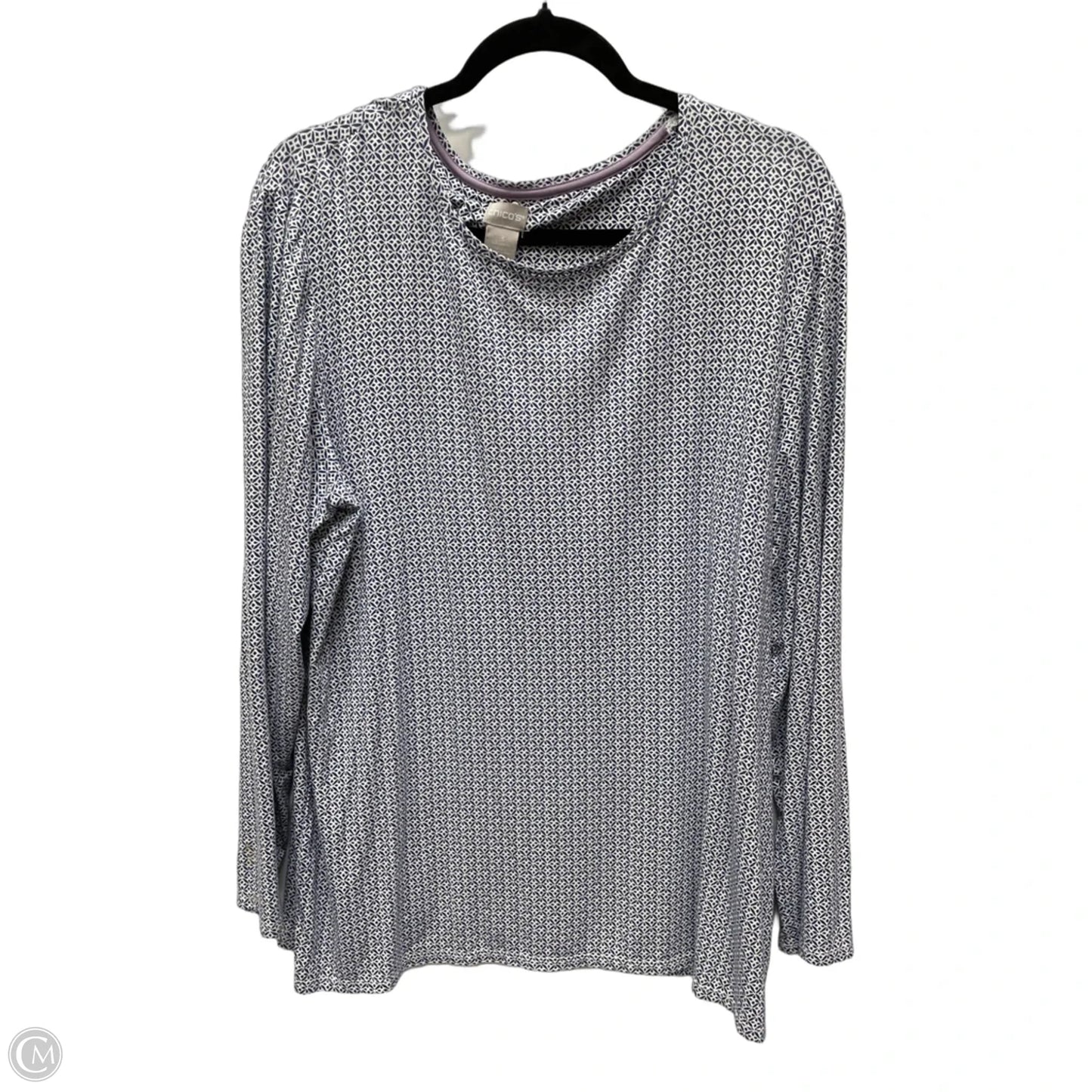 Top Long Sleeve By Chicos In Floral Print, Size: Xl