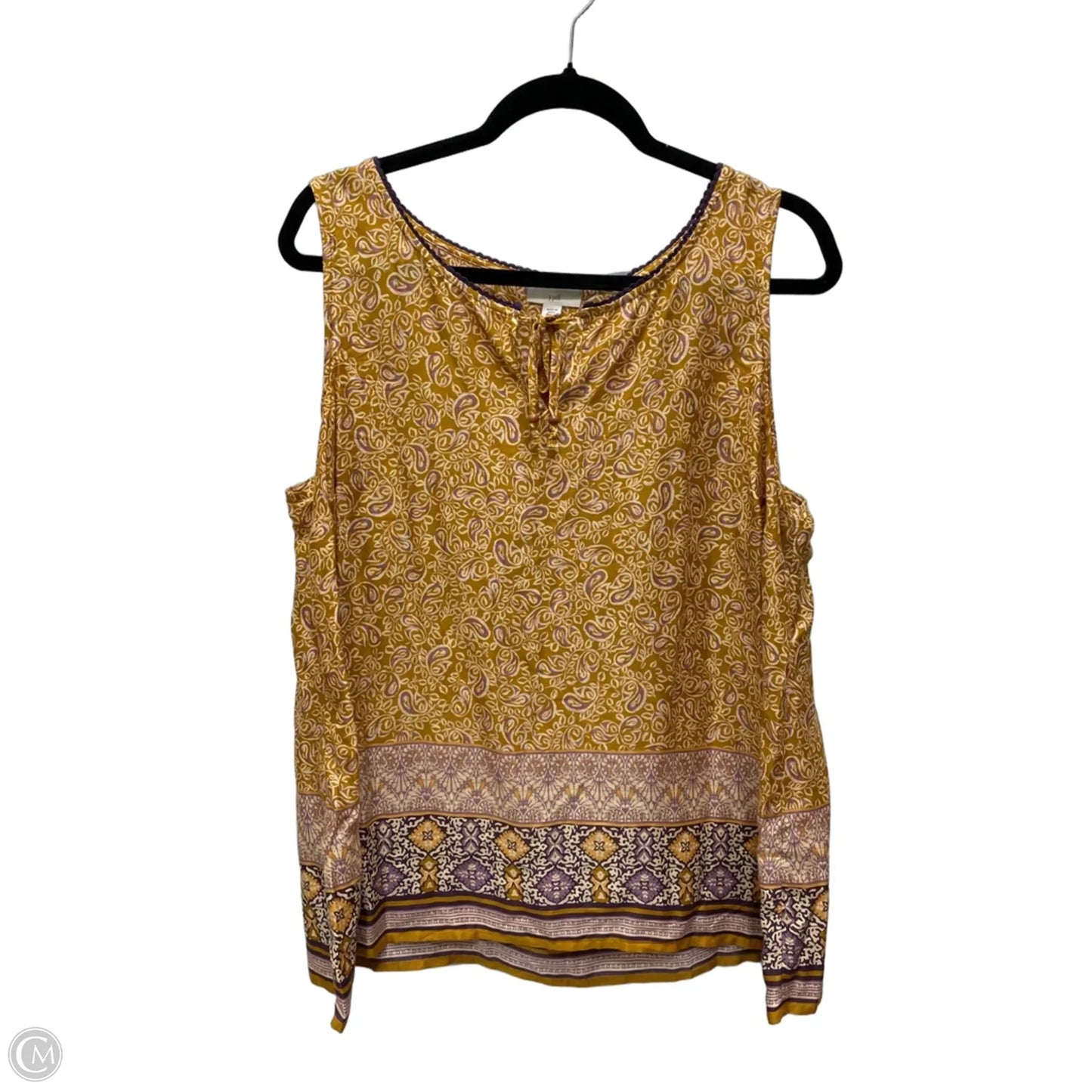 Top Sleeveless By J. Jill In Floral Print, Size: L