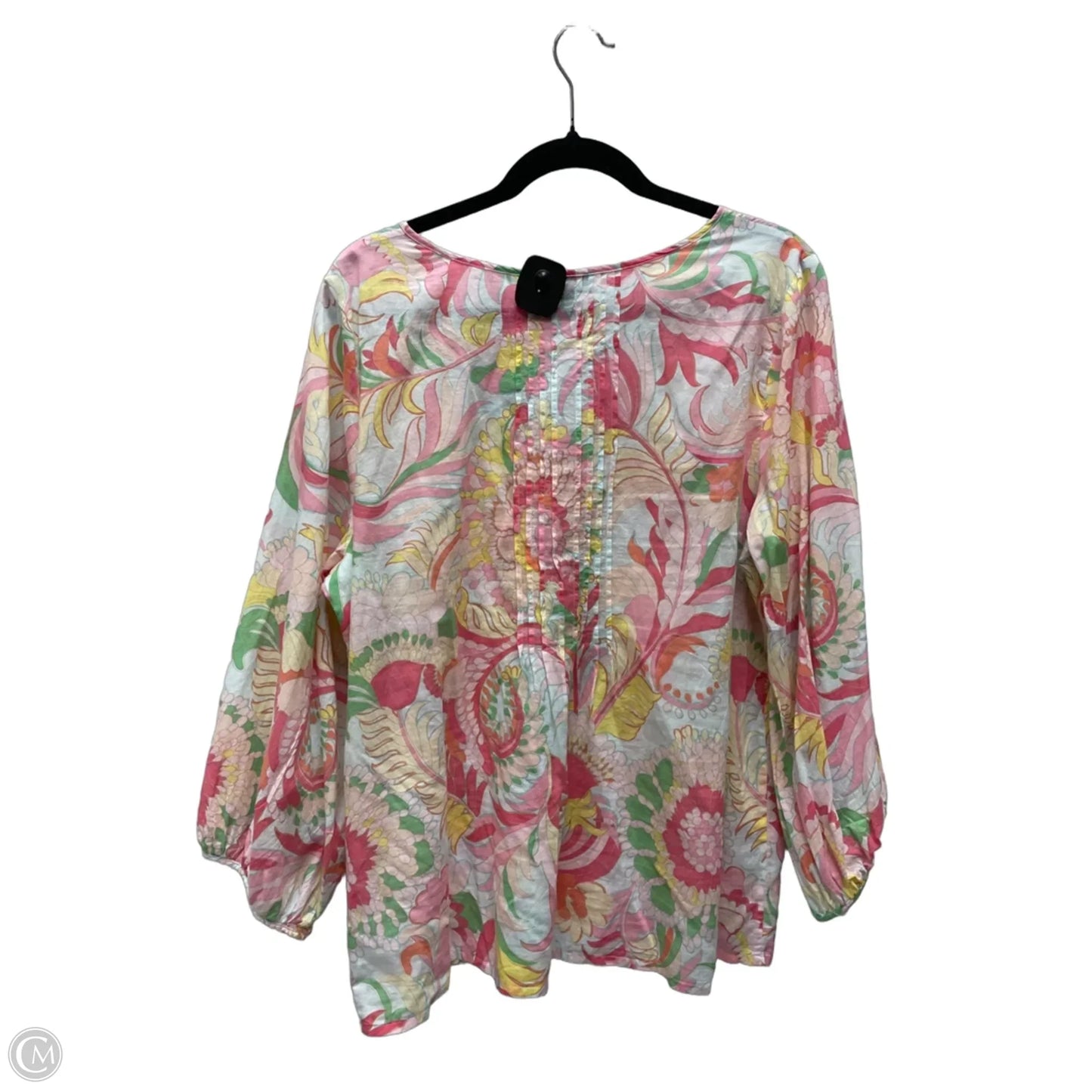 Top Long Sleeve By Talbots In Floral Print, Size: L