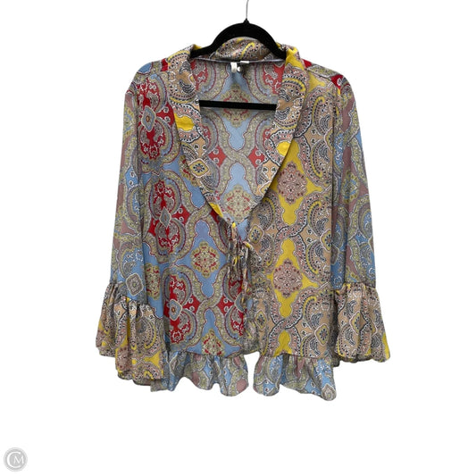 Blouse Long Sleeve By Cato In Floral Print, Size: 4x