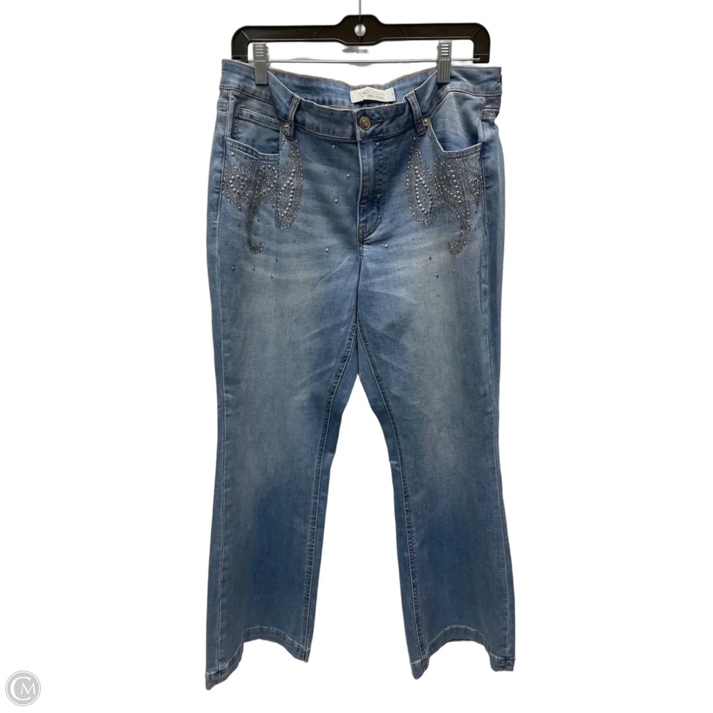 Jeans Wide Leg By Cato In Blue Denim, Size: 14