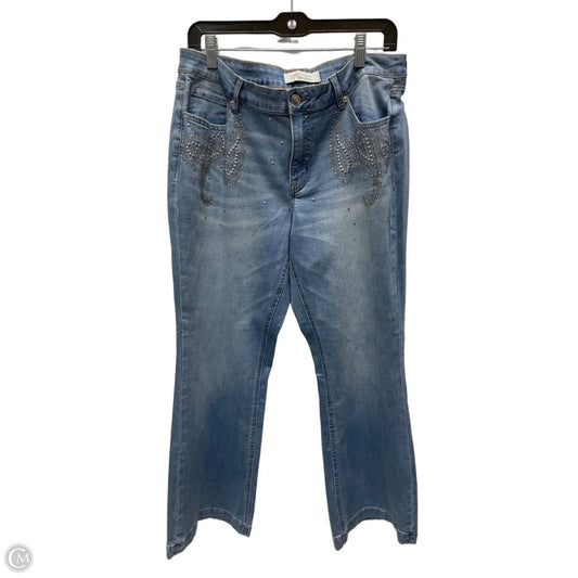 Jeans Wide Leg By Cato In Blue Denim, Size: 14