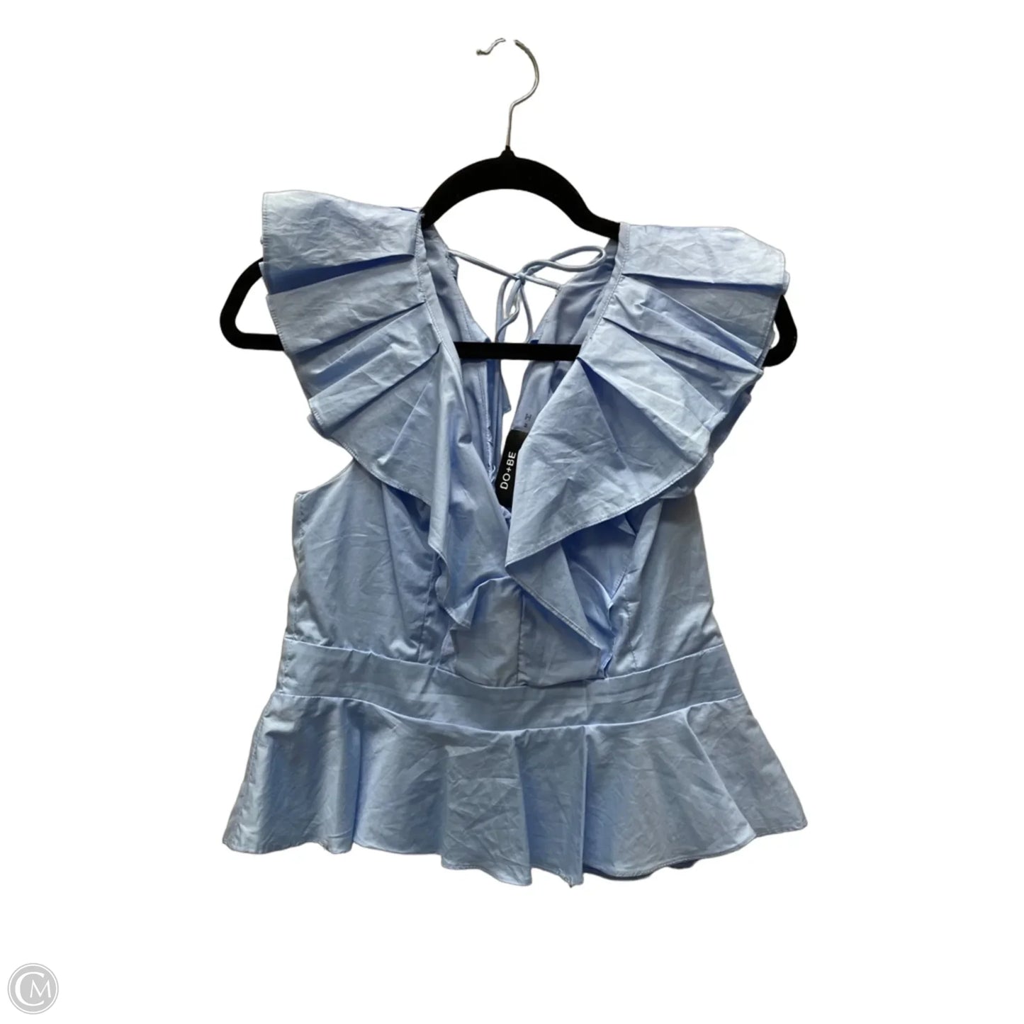 Blouse Short Sleeve By Do + Be In Blue, Size: M