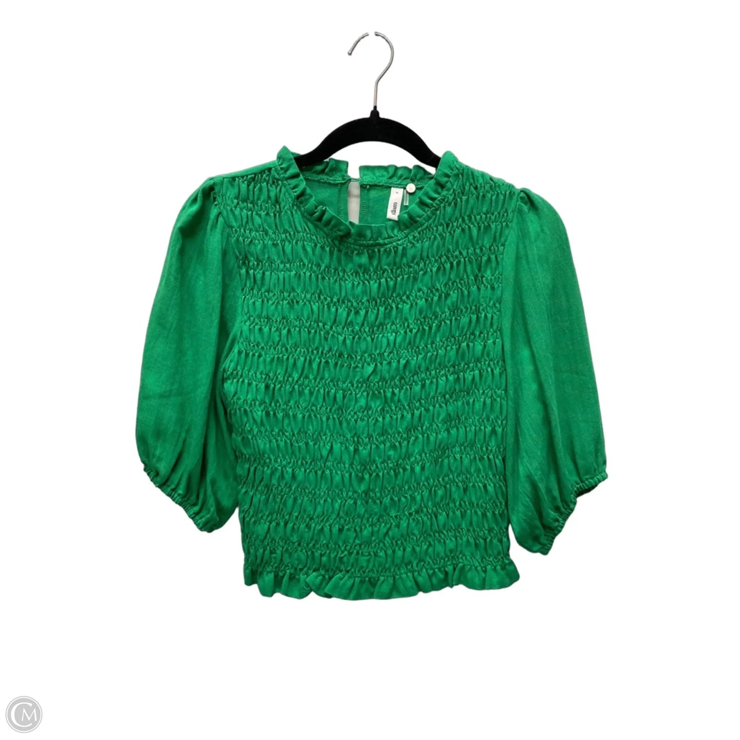 Top Short Sleeve By Glam In Green, Size: M