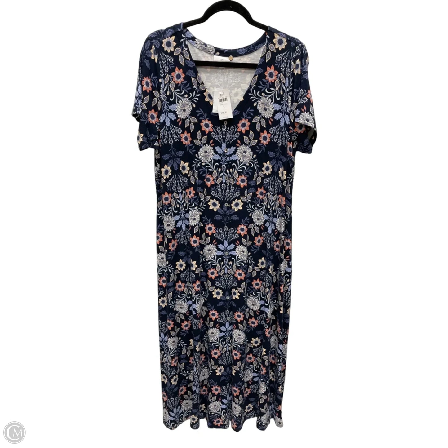 Dress Casual Maxi By J. Jill In Floral Print, Size: L