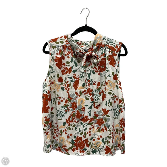 Blouse Sleeveless By Shein In Floral Print, Size: Xl