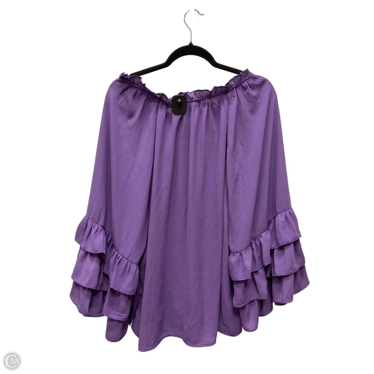 Blouse 3/4 Sleeve By Vince Camuto In Purple, Size: 3x