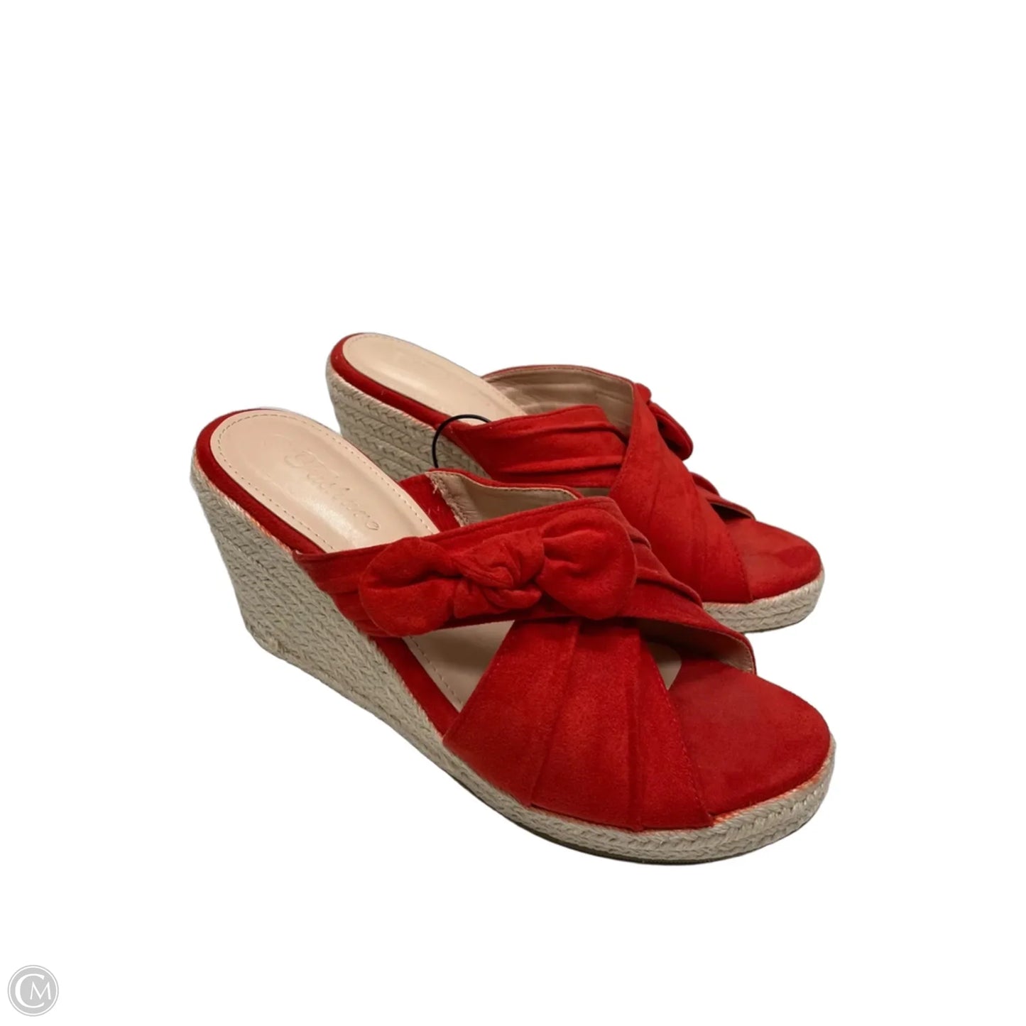 Sandals Heels Wedge By Cme In Red, Size: 10