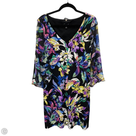 Dress Work By Connected Apparel In Floral Print, Size: L