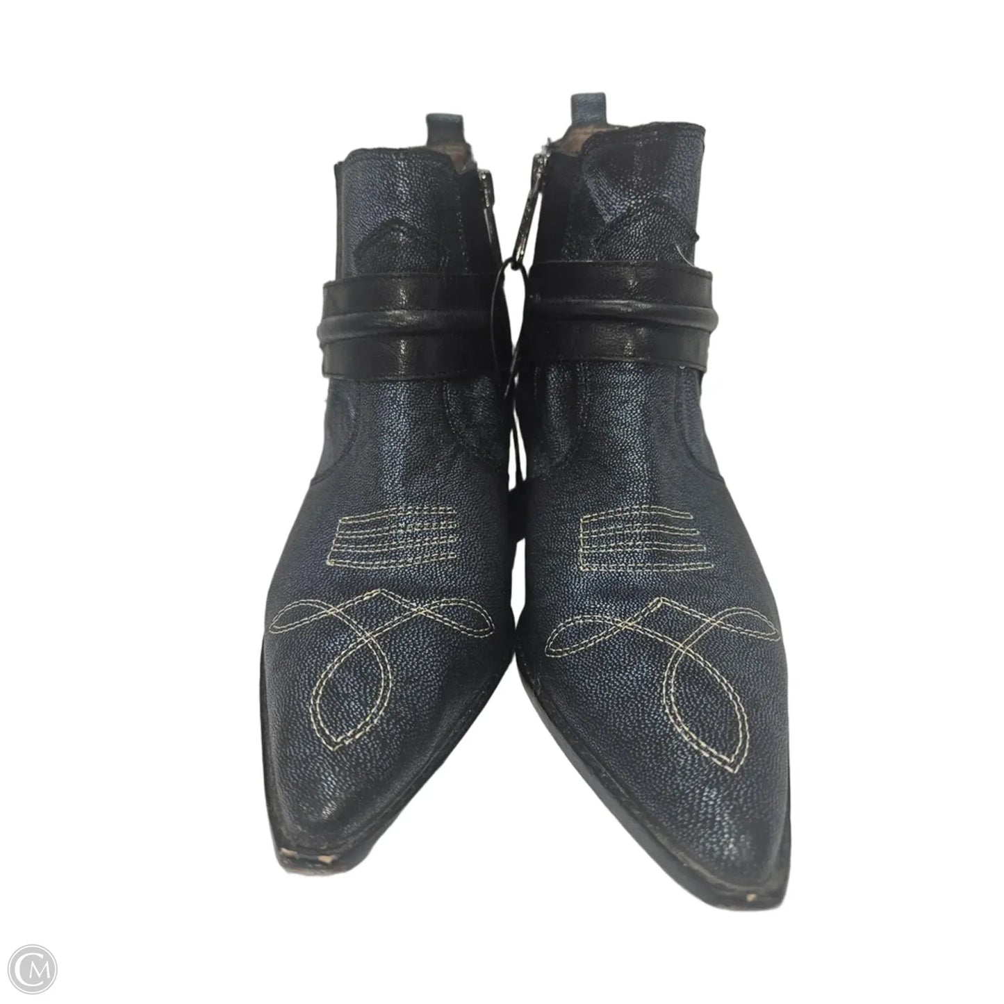 Boots Western By Donald Pliner In Navy, Size: 9