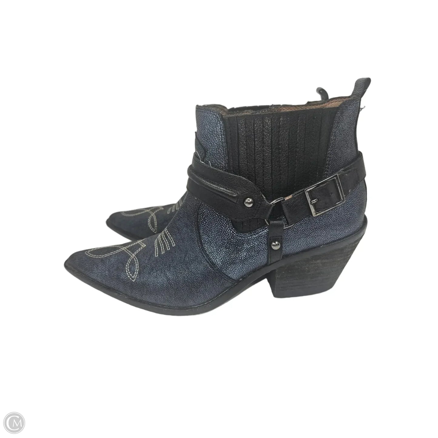 Boots Western By Donald Pliner In Navy, Size: 9