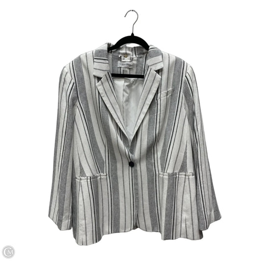 Blazer By Calvin Klein In Striped Pattern, Size: 1x