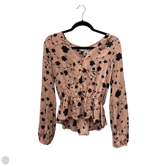 Blouse Long Sleeve By Sienna Sky In Floral Print, Size: M