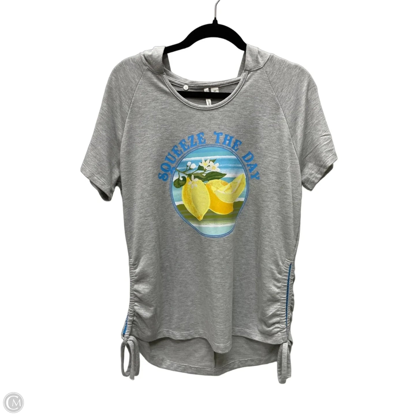 Top Short Sleeve By Clothes Mentor In Grey, Size: M
