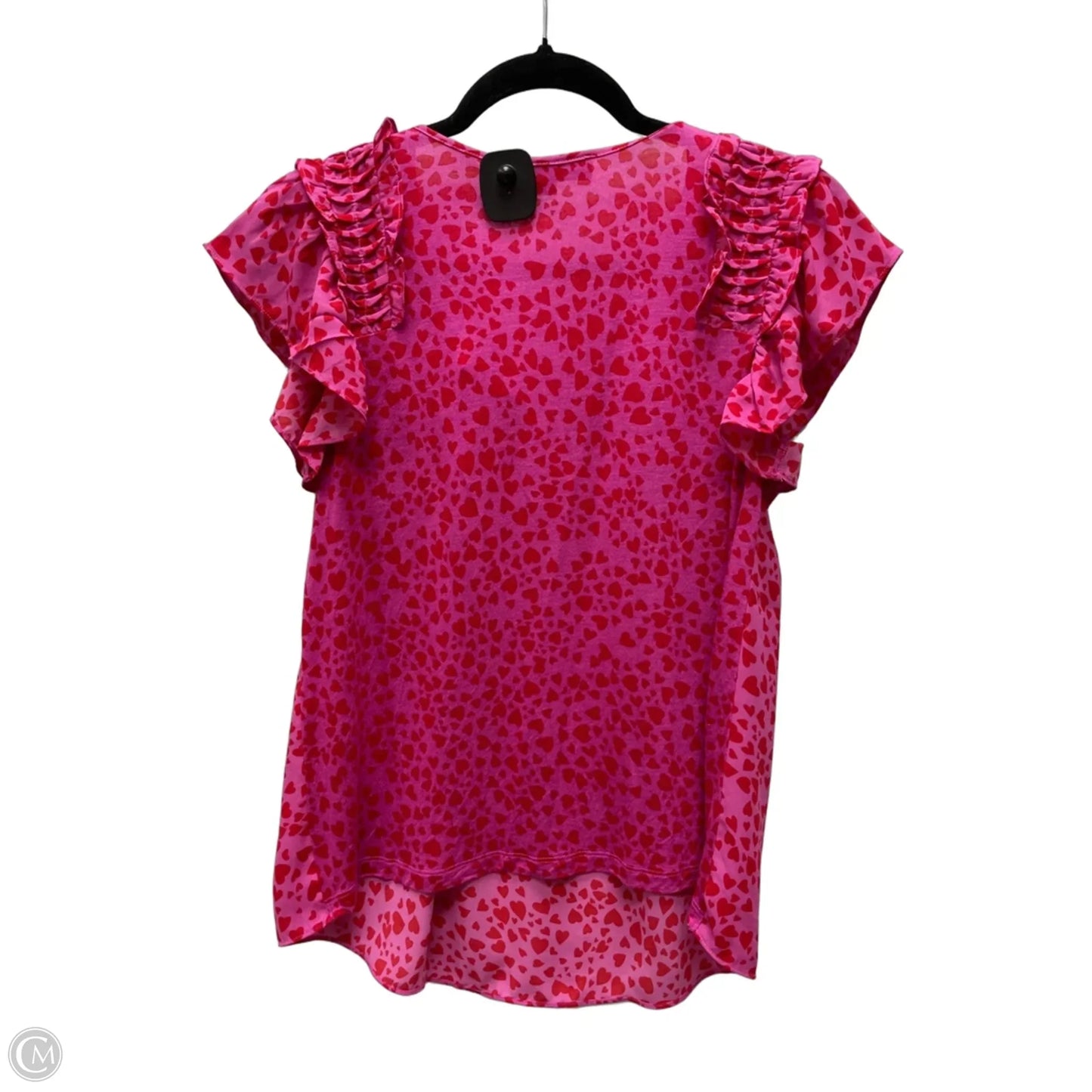 Blouse Short Sleeve By Loft In Pink & Red, Size: S