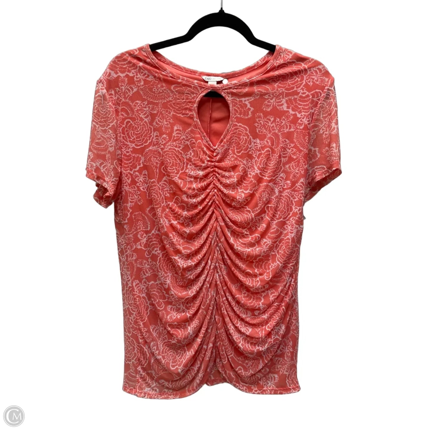 Blouse Short Sleeve By Cato In Floral Print, Size: L